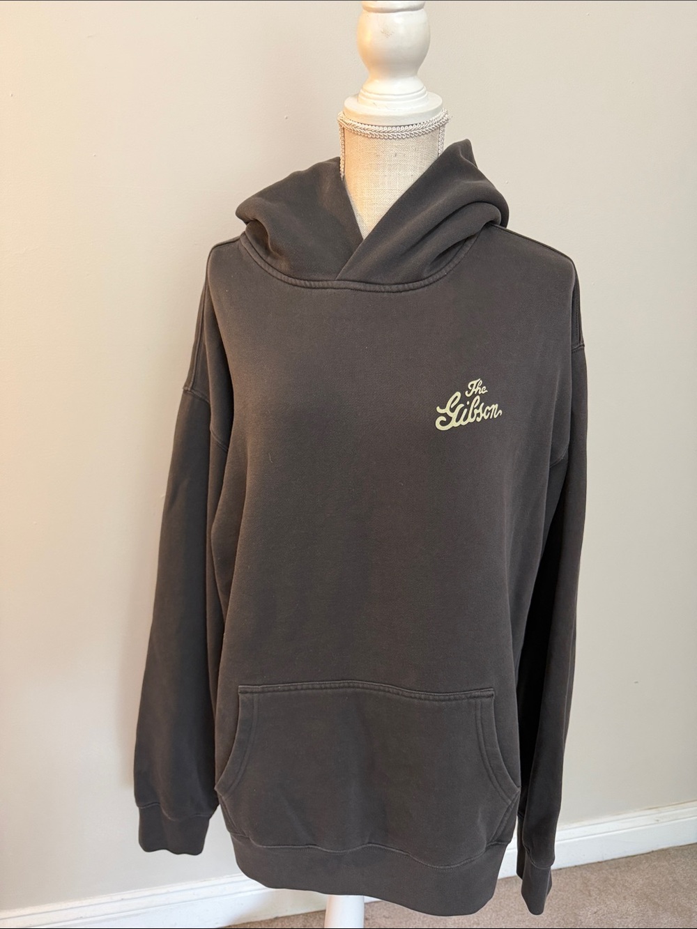 Gibson Charcoal Pullover Hoodie with Script Logo